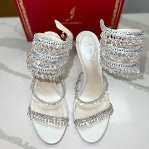 Chandelier Style Wrap Ankle Open Toe Heel Org. $1,580.00